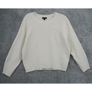 J Crew Sweater Women Medium Ribbed Knit Stretch Crewneck Pullover Chunky Knit